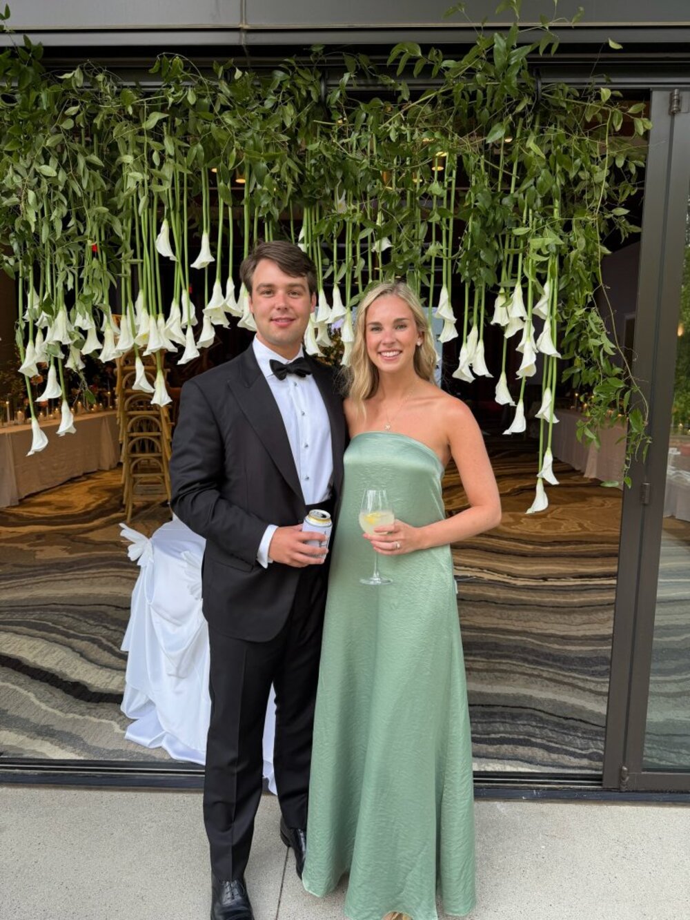 Strapless Silk Maxi Dress
